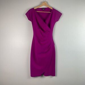 Chiara Boni La Petite Robe Gathered V Neck Midi Dress